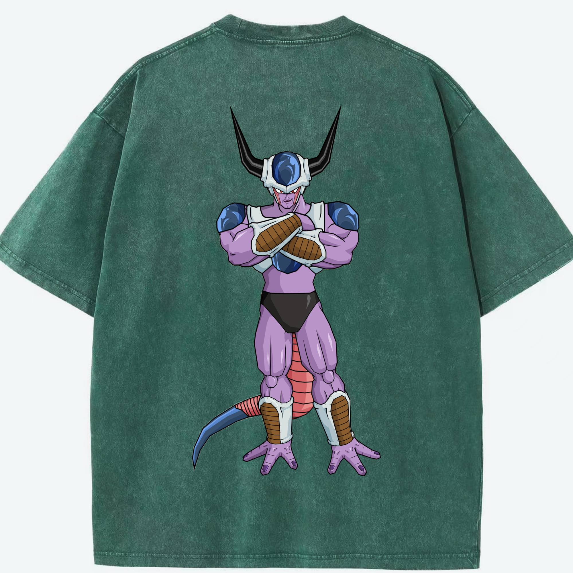 （画像用） ドラゴンボール フリーザ DRAGON BALL Frieza 綿100% ヴィンテージ風 半袖Tシャツ（背面プリント）